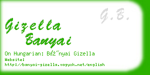 gizella banyai business card